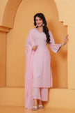 Saanjh Blush Embroidered Kurta Set