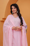 Saanjh Blush Embroidered Kurta Set