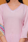 Saanjh Blush Embroidered Kurta Set