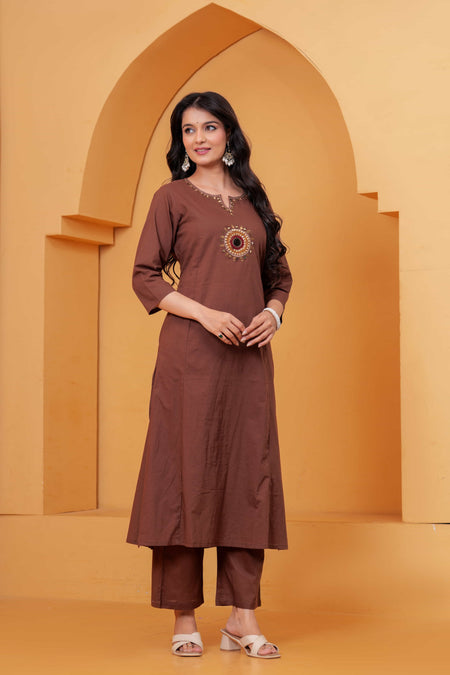 Vedika Terracotta Metal Work Co-ord Set