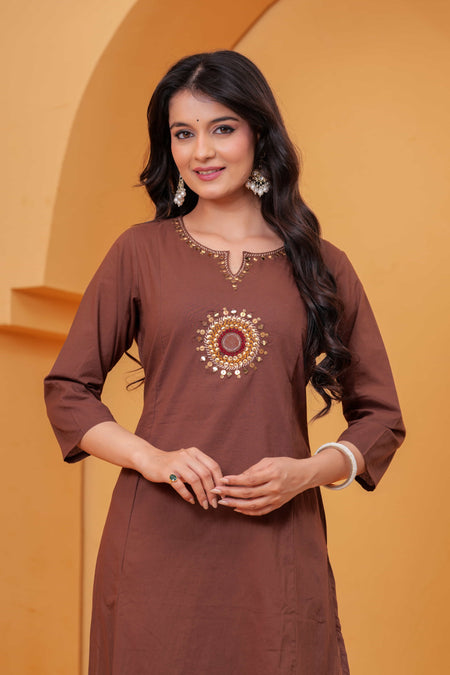 Vedika Terracotta Metal Work Co-ord Set