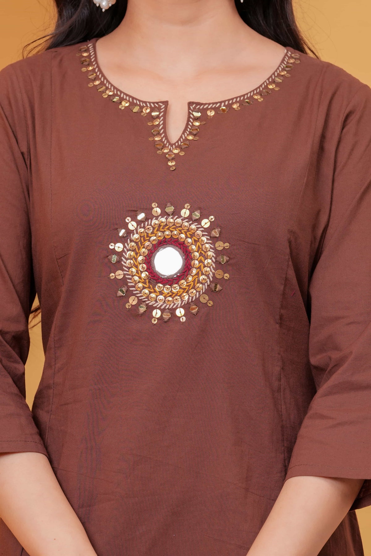 Vedika Terracotta Metal Work Co-ord Set